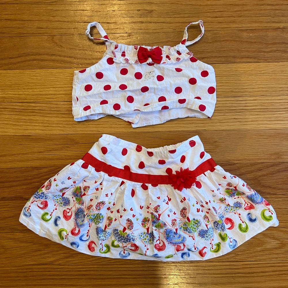 Mini Raxevsky size 12 top and skirt set.